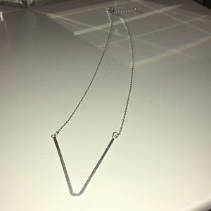 silver “V” Necklace